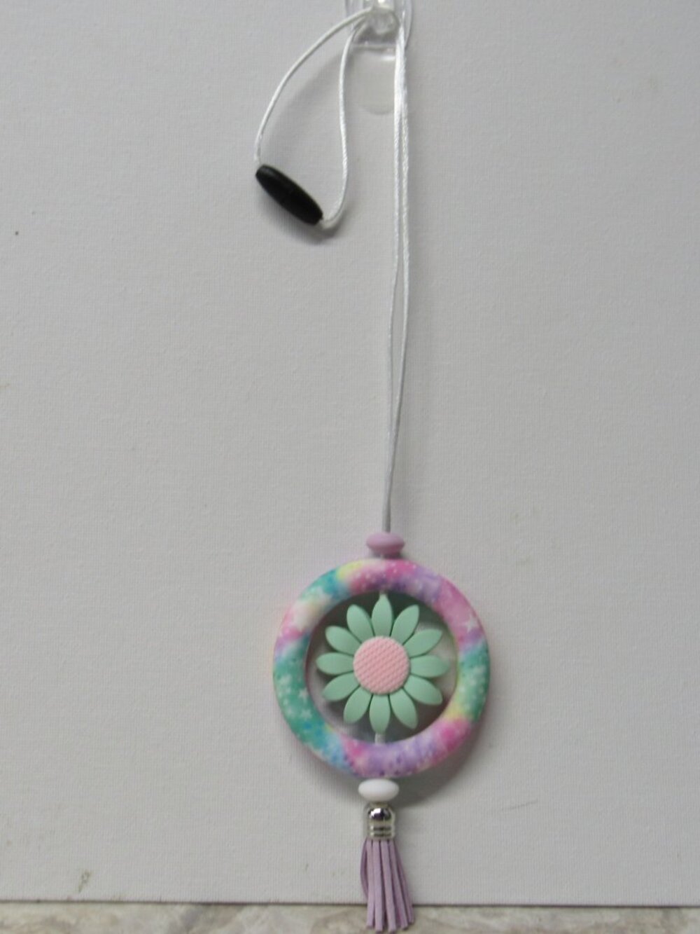 Silicone Green Daisy Car Charm